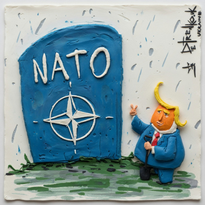трамп-какикатура-нато-3д